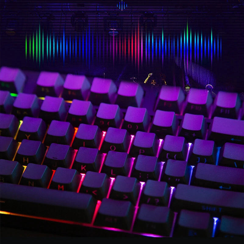 Delux KM87PRO Mechanical Gaming Keyboard Three-mode Gasket Structure Hot Swappable 87 keys Layout RGB Two-color Injection PBT Keycaps Rechargeable Wired E-sports Gamer Keyboards