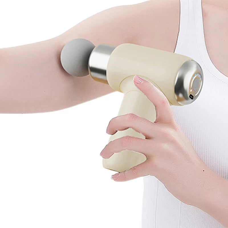 COSHARE Mini Muscle Massage Gun Portable Fascia Gun Electric Massage Gun 6-Speed Adjustable Fitness Muscle Relaxation Massager