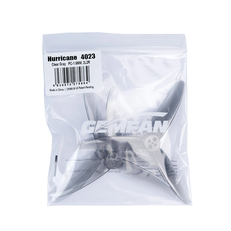 2 Pairs / 6 Pairs Gemfan 4023-3 4023 4 Inch 3-blades PC Propeller 1.5mm 3 Holes Compatible with 1505-3600KV Motor for RC Drone FPV Racing