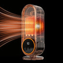 1200W Remote Control Electric Heater Portable with LED Disaplay Desktop Fan Heater Ceramic Heating Warm Air Blower Home Office Warmer Machine for Winter