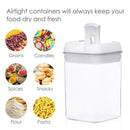 7PCS Airtight Stackable Dry Food Storage Container Cereal Transparent Kitchen