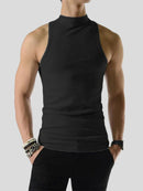 INCERUN Mens Fashion Solid Color Knitted Elastic Tank Top