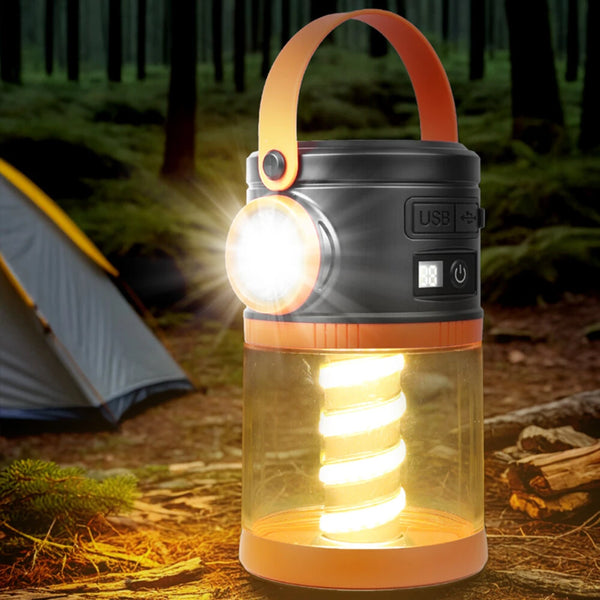 IPRee Outdoor Solar Portable Camping Light,Power Display,Double Light Source Lamp Power Bank Emergency,Camping Atmosphere Lamp Outdoor Tent Light Night