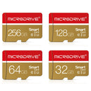 Microdrive Micro TF Card 32G 64G 128G 256G Class 10 High Speed Mini SD Card Flash Memory Card for Smartphone Driving Recorder Camera