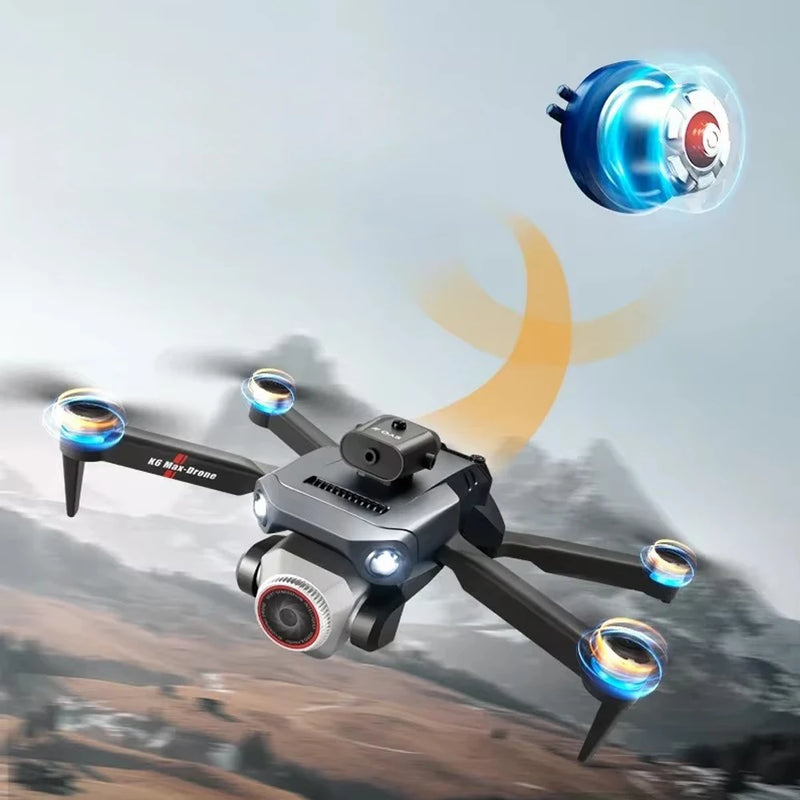 XKJ K6 MAX WiFi FPV with LCD Screen Controller HD Dual Camera Servo Gimbal 360 Obstacle Avoidance Brushless Foldable RC Drone Quadcopter RTF