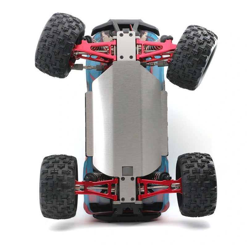 Stainless Steel Skid Plate Chassis Armor Gearbox Protector For 1/16 MJX 16207 16208 16209 16210 RC Car Upgrade Parts