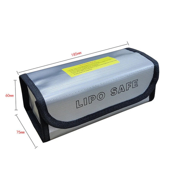 Portable Fireproof Explosion-proof Lipo Battery Safety Carry Bag Storage Bag Fire Resistant 185*75*60mm