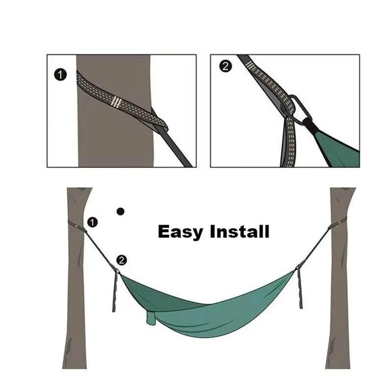 IPRee Portable Parachute Hammock 270x140cm Camping Survival Outdoor Indoor Hammock for Backyard Patio Hiking Travel