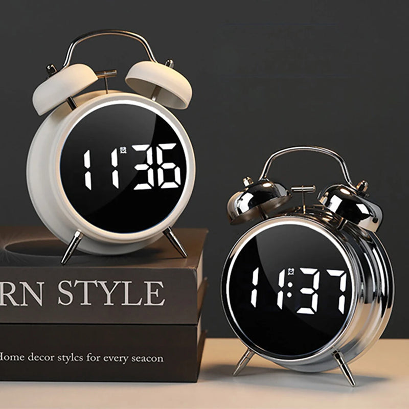 Metal Bell Powerful Wake-Up Alarm Clock Electronic Intelligent Loud Volume Student-Specific Wake-Up Artifact Super Loud Large Digital Display
