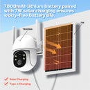 MOES Tuya 3MP 4G Solar Security Camera with Solar Panel 3MP HD Dual Night Vision Human Detection Alarm 7800mAh Battery IP65 Waterproof Smart Life APP Outdoor Wireless Surveillance Monitor Cameras