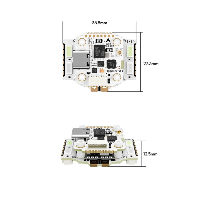16mm*16mm Flywoo GOKU GN405 Nano HD 20A 2-4S Stack V3 with TXCO ELRS 2.4Ghz Support DJI O4 / O4 Pro FPV Racing Drone