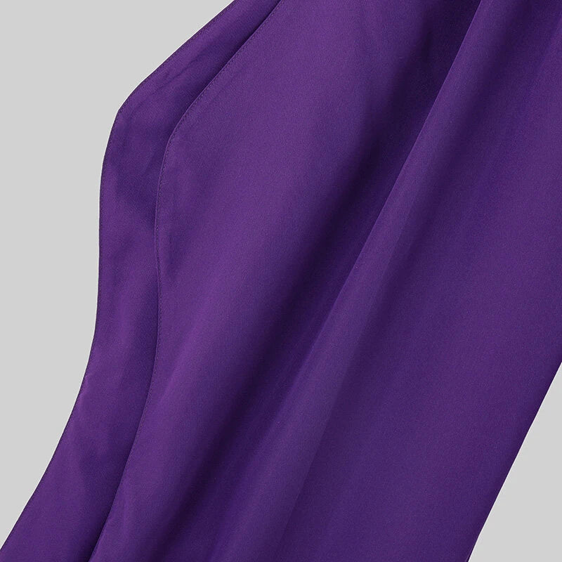 INCERUN Mens Pant Casual Chic Irregular Hem Pants for Fashion-forward Men Party Trousers