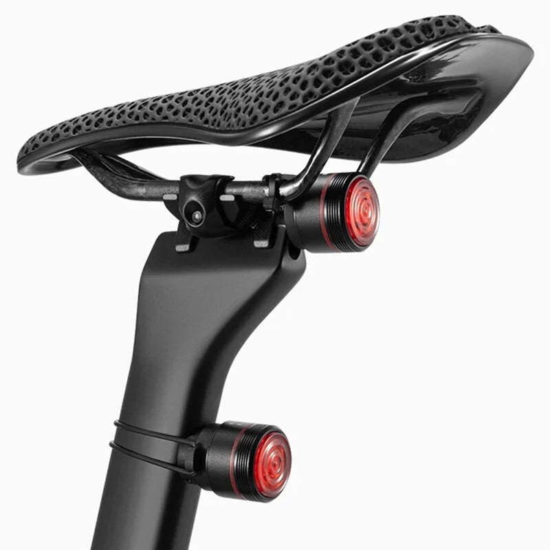 ROCKBROS BL-S2 Smart Brake Sensing Bike Taillight 400mAh Battery  Touch Control Light Sensing 6 Lighting Modes IPX6 Waterproof Type-C Rechargeable Vibration Sensor Bicycle Rear Light