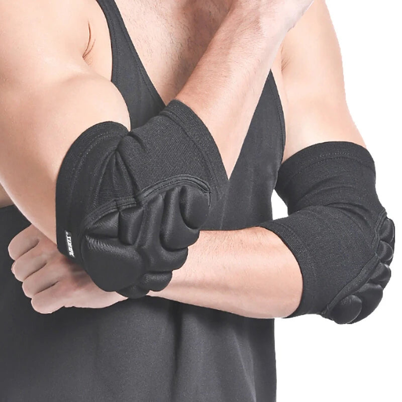 Aolikes 1Pair Hand Pads Elbow Protector Volleyball Sponge Support Compression Elbow Braces For Basketball Tennis Football