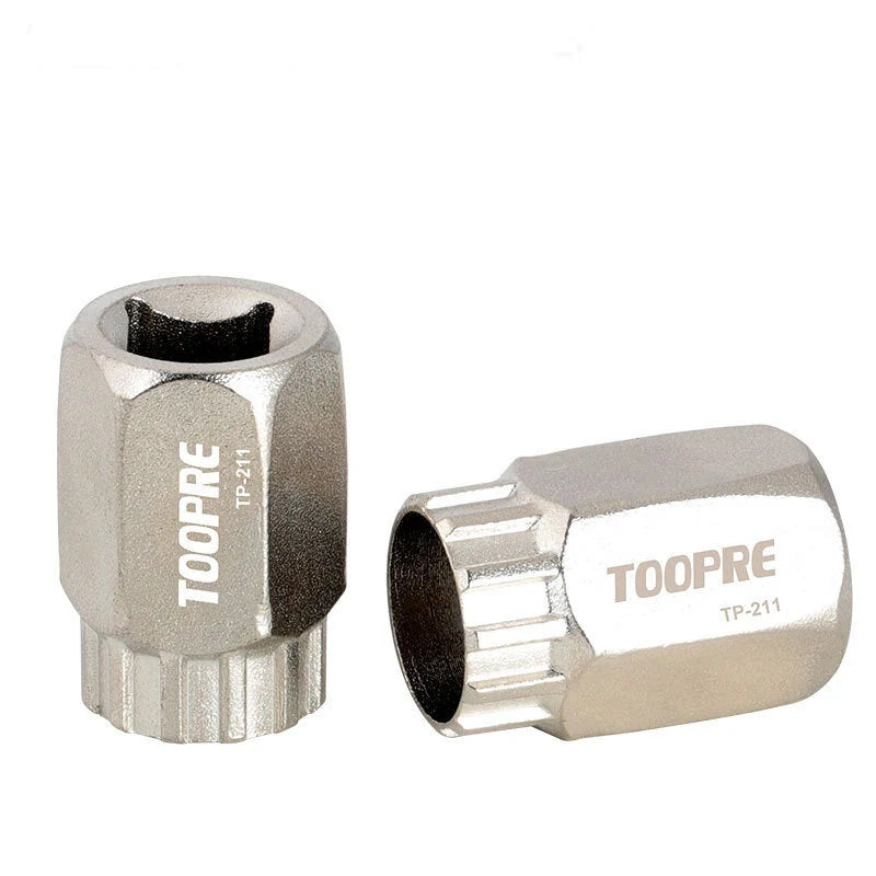 TOOPRE Bike Freewheel Remover High Carbon Steel Compatible Bicycle Spinning Cartridge Removal Tool Sleeve