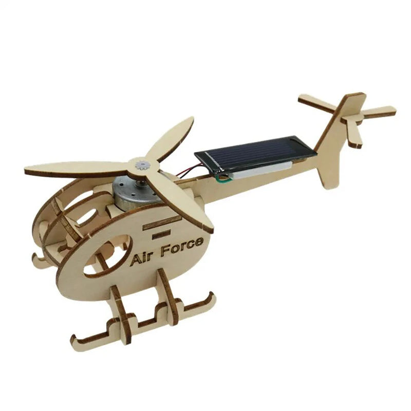 Mini Solar Plane Assembled Toy Kids Handmade Interesting Invention Educational Science Experiment DIY Gift Puzzle