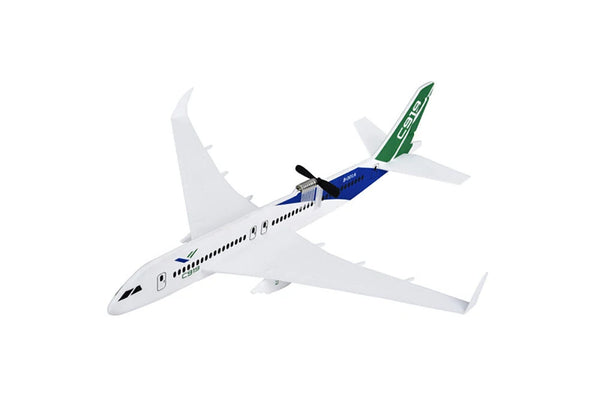 C919 350mm Wingspan Intelligent Electric Free Flying Paper Plane Bubble Rechargeable Airplane DIY