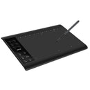 10x6 Inch Professional Graphics Drawing Tablet 12 Express Keys with for Mac Windows for Painting Designing Online Course