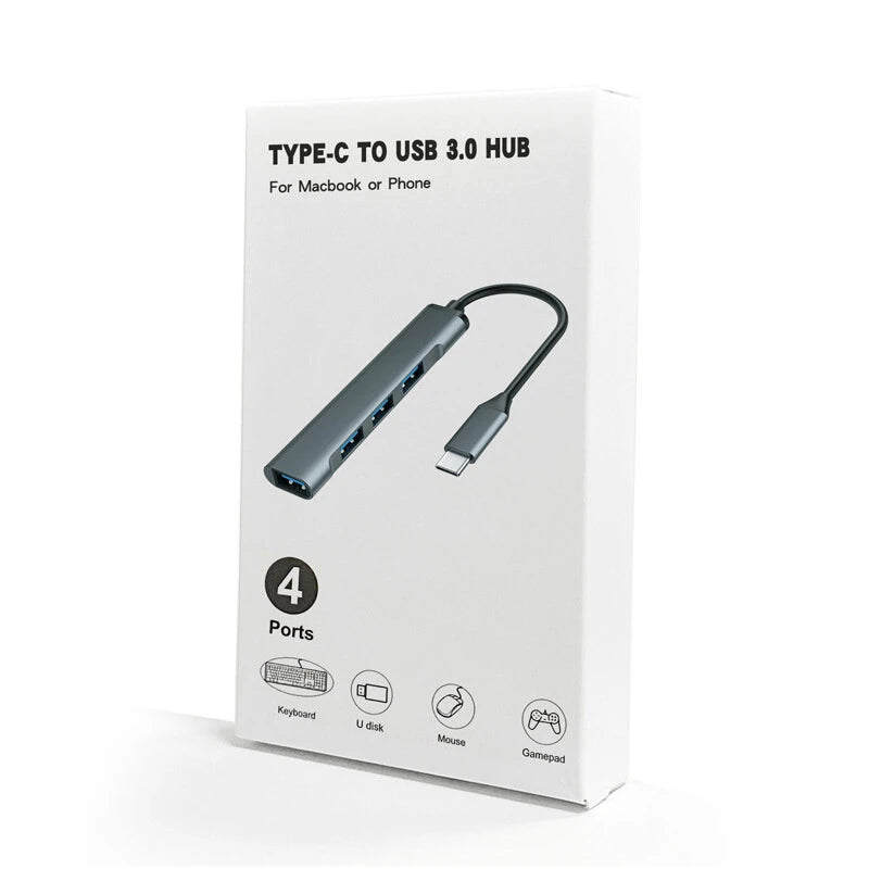 Bakeey 4-in-1 Type-C Docking Station USB Adapter with USB3.0*4 for PC Laptop Matebook HUAWEI XIAOMI Macbook Pro