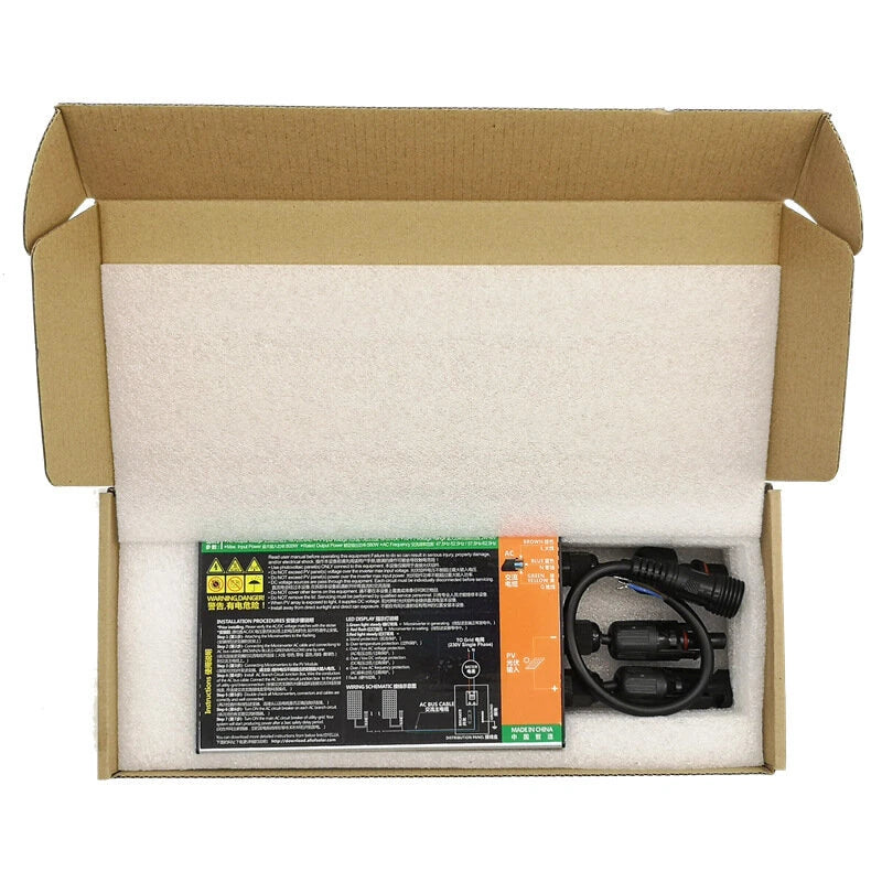 MPPT Solar Grid Tie Micro Inverter 300W for Balcony Power Plant DC18V-50V to AC110V-230V 50HZ/60HZ Solar PV Waterproof Inverter