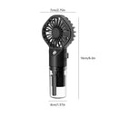 Mini Air Conditioner USB Rechargeable with Nanotechnology Cooling Mist Powerful Motor 4-Speed Wind Adjustable Efficient Cooling and Humidifying Function Ideal for Home Office and Dorm