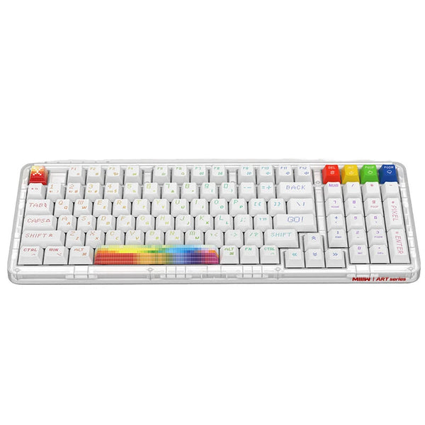 Xiaomi MIIIW ART Rainbow Pixel 83 Keys Wireless Mechanical Gaming Keyboard Three-mode VCPro/VBPro Axis Gasket Structure RGB Light Hot-Swap E-sports Gamer Keyboards