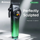 MARSKE MS-5081 Digital Electric Hair Clipper 5W 8000RPM 1500mAh USB Rechargeable Mens Beard Trimmer with LED Display Self Sharpening Blades Home Salon Kit