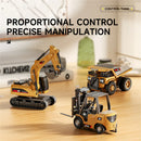 Z6750/Z6752/Z6753 RTR 1/64 2.4G Mini RC Car Alloy Forklift Excavator Dump Truck Support App Remote Controlled LED Light Sound Engineering Vehicle Desktop Toys Model Collection Gift For Boys