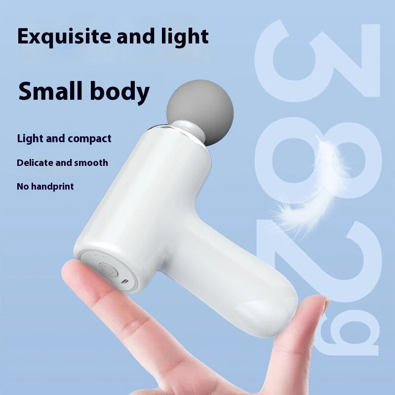 Electric Mini Muscle Massage Gun 6 Speed 4 Massage Heads Professional Vibration Massager Fitness Fascia Gun