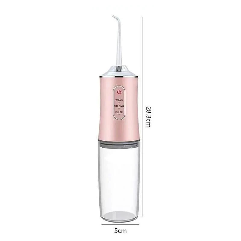 Cordless Dental Oral Irrigator with Adjustable Pressure Modes USB Rechargeable Water Flosser for Travel and Home