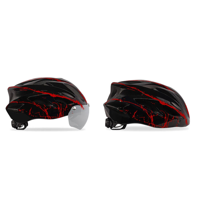 XANES 53-63CM Bike Helmet with Magnetic Visor Men Women Lightweight Breathable Protective Helmet for MTB Cycling