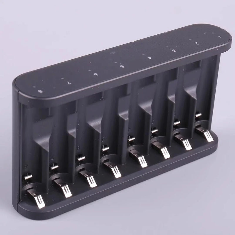 ISDT A8 Air Battery Charger 8 Bay AA AAA Smart Battery Charger Max 27W Wireless Operation for Rechargeable 10500 12500 Ni-MH/CD LiHv LiFePO4 Battery USB C Input