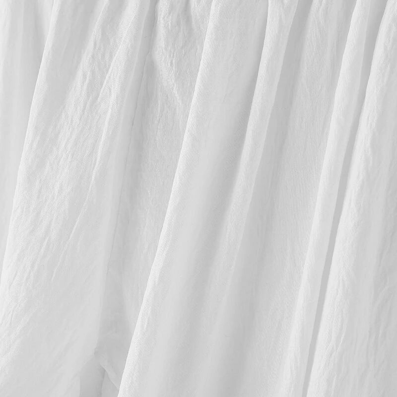 INCERUN Mens Deconstructed Solid Color Layered Pant Fashion Comfortable Elastic Waist Trousers for Men