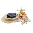 Electric Paddlewheel Boat Model Toy Wooden DIY Kits Children Educational Self Assembly