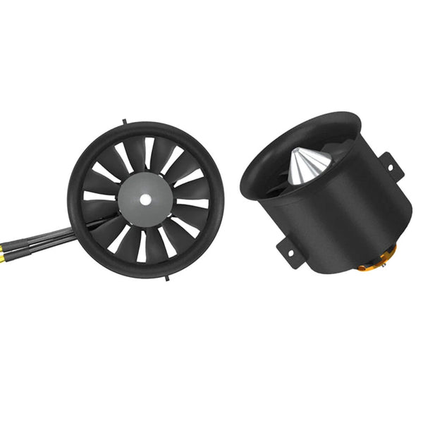 QX-Motor 70mm 12 Blades EDF Unit Ducted Fan Set With QF3027-2200KV Brushless Motor for RC Airplane Jet