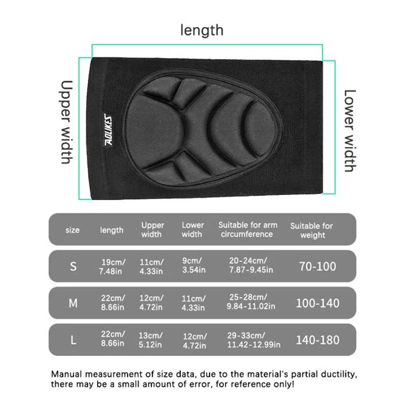 Aolikes 1Pair Hand Pads Elbow Protector Volleyball Sponge Support Compression Elbow Braces For Basketball Tennis Football