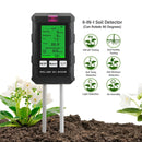 6 in 1 Digital Soil Tester PH Meter Fertility Soil Moisture Sunlight Ambient Humidity Temperature Monitor Detector Garden Soil Analyzer