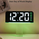 Digital Alarm LED Clock Mood Light TEMP Date Week 2 Alarms Snooze Electronic Table Clock 4 Levels Brightness 12H 24H LED Clock
