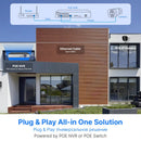 Hiseeu HB715-PA 4K 5MP POE IP Camera Intelligent Night Vision P2P Motion Detection Two-way Audio H.265 Waterproof Outdoor CCTV Safety Camera for Home Use