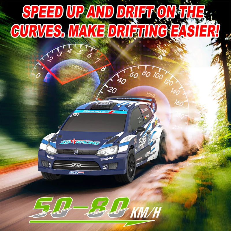 ZD Racing RX12 RTR 1/12 2.4G 4WD 80km/h 3S Brushless Drift Rally RC Car Gyro Metal Chassis Gear Oil Filled Shock LED Light Rocket Motor ESC High Speed Vehicles Models Toys