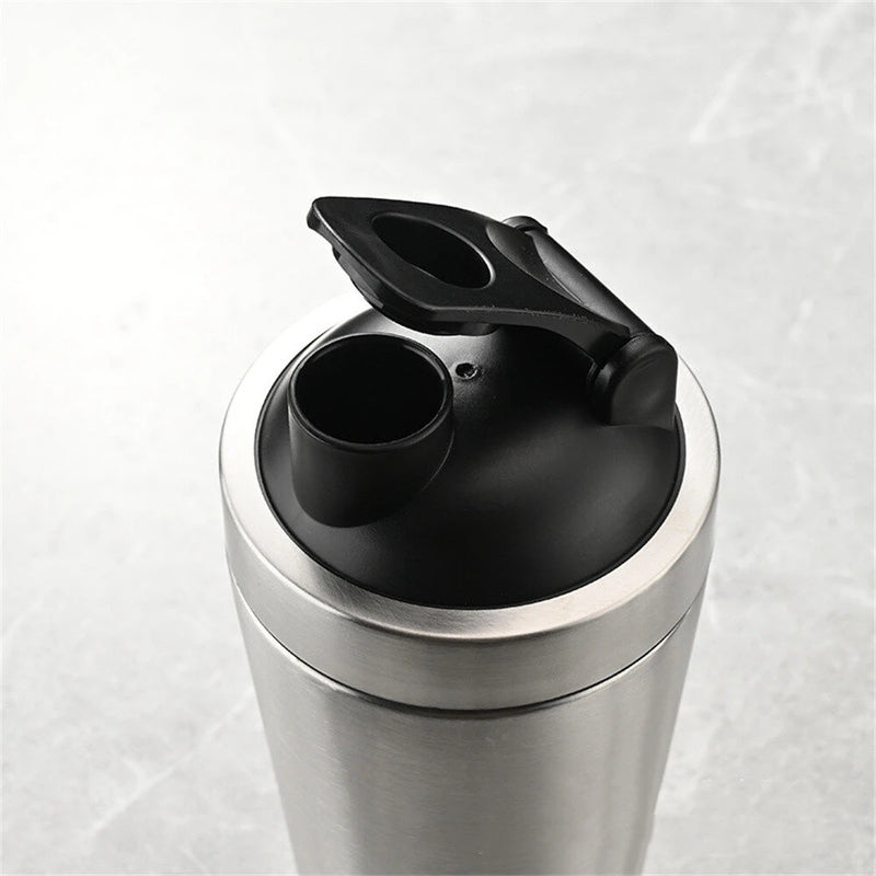 IPRee Stainless Steel Protein Shaker Double Layer Cup Portable Fitness Sports Mug Nutrition Shakers Cup Water Bottles Water Cup Portable Shakers Kettle