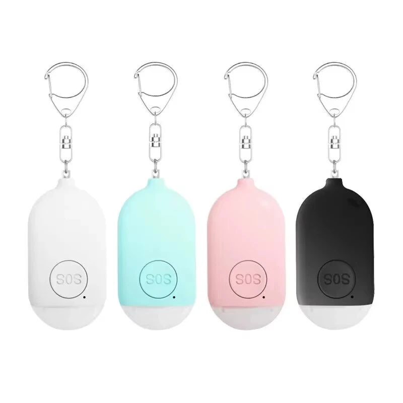 Intelligent SOS Personal Alarm Self Protection Keychain 130dB Loud Safety Panic Button Or Pull Pin Alert Waterproof Device with Flashlight for Kids Elderly Women