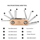 BENGGUO 8 in 1 Portable Folding Mini Bike Repair Tool Multifunctional Screwdriver Hex Wrench for Bike Tire Chain