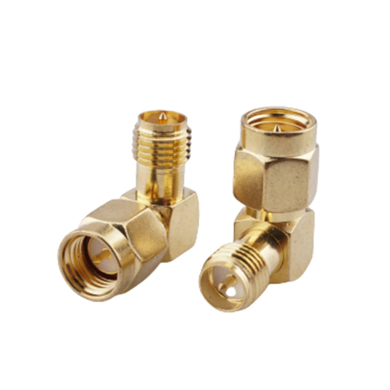 SMA RP-SMA 90 Right Angle Adapter (Male to Female) for FPV Drone Antenna