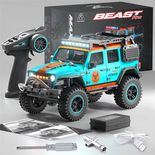 ZLL SG206 PRO/MAX RTR 1/20 2.4G 4WD Brushed/Brushless RC Car Wrangler Rock Crawler Off-Road Climbing Truck LED Lights Metal Frame Full Proportional Vehicles Models Toys