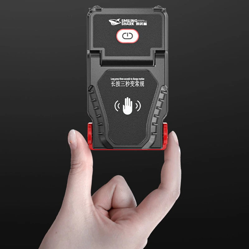 Smiling Shark Rechargeable Waterproof LED Cap Light Ultra Bright Hands Clip Lamp for Outdoor Activities Fishing Camping and Work Free LED Torch