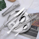 IPRee 11pcs Stainless Steel Flatware Set for Camping, Hiking & Outdoor Dining - Polished Finish Portable Cutlery Kit with Plates, Spoons, Forks, Travel Utensil Set for Picnics & Backpacking