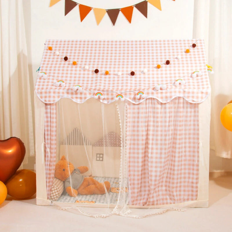 IPRee Kids Tent Indoor Outdoor Castle Playhouse for Boys and Girls with Baby Room Ideal for Outdoor Recreation Games