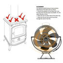6 Blade Wood Burner Fireplace Fan Mini Heat Powered Stove Fan Eco-fan Quiet Home Efficient Heat Distribution