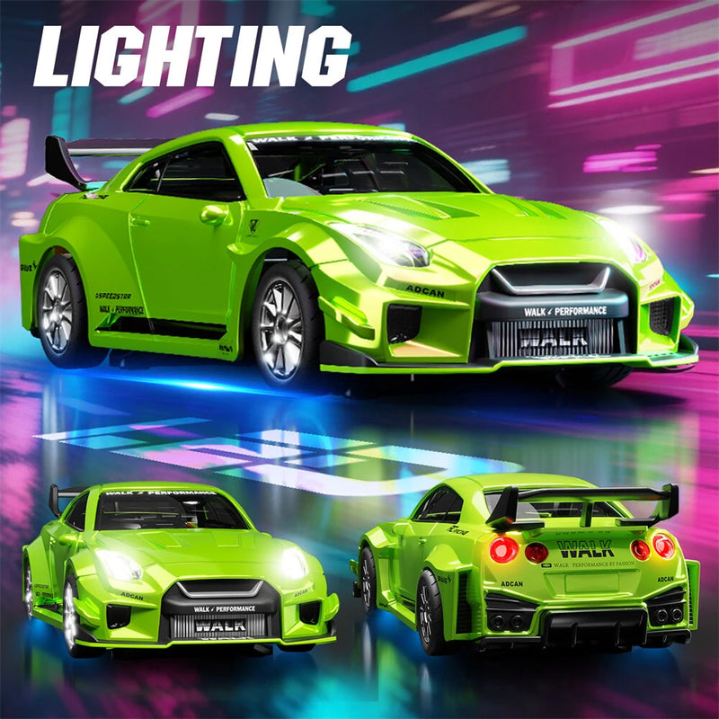 Hstar D43-01 RTR 1/43 2.4G 4WD Drift RC Car Gyro Mini Full Proportional Alloy Body Shell LED Light Remote Control High-Speed Motor On-Road Racing Vehicle Model Boys Gifts Toys